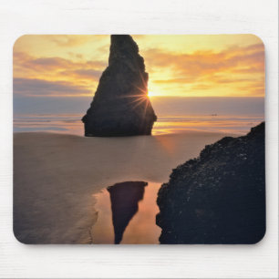 USA, Oregon. Rock Formation At Sunset Mouse Mat