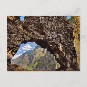 USA, Oregon. Rock Of Ages Arch In Columbia River Postcard