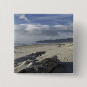 USA, Oregon, Sand Dunes and Ocean, Pacific City 15 Cm Square Badge