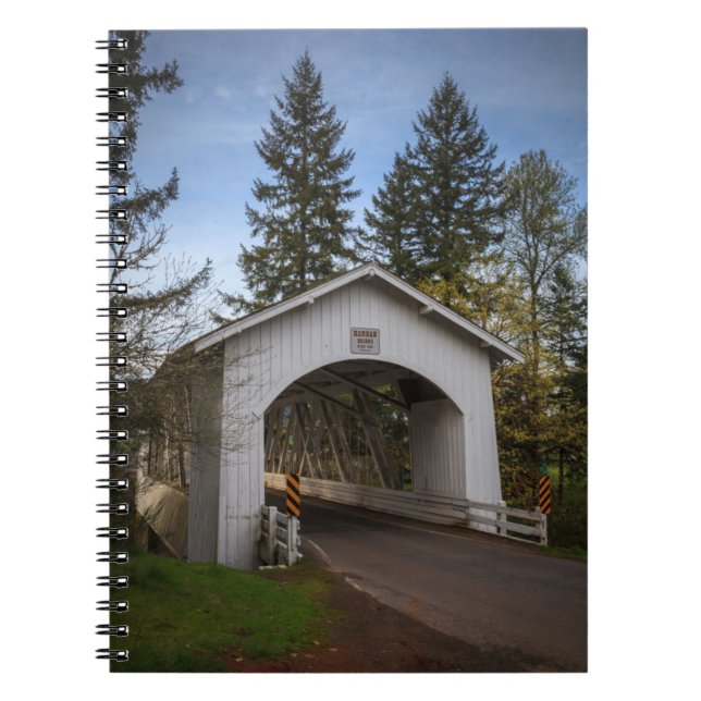 USA, Oregon, Scio, Hannah Bridge 2 Notebook (Front)