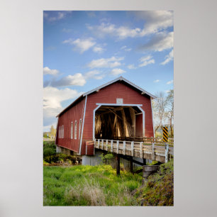 USA, Oregon, Scio, Shimanek Bridge Poster