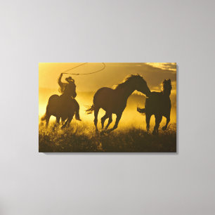 USA, Oregon, Seneca, Ponderosa Ranch. Canvas Print