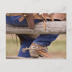 USA, Oregon, Seneca, Ponderosa Ranch. Cowboy Postcard