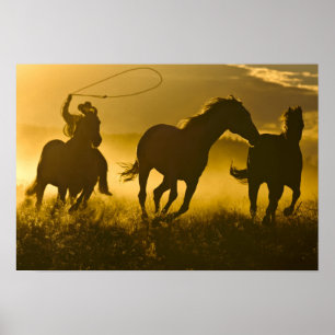 USA, Oregon, Seneca, Ponderosa Ranch. Poster