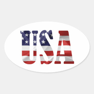 USA OVAL STICKER