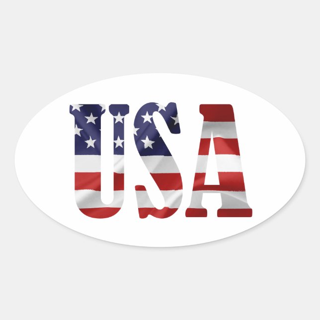 USA OVAL STICKER (Front)