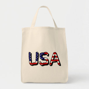 USA overlaid on US Flag gtt Tote Bag