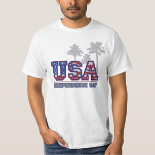 USA Palm Independence Day Men's T-Shirts