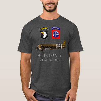 USA Paratroopers DDay WWII Normandy 82nd 101nd Air T-Shirt