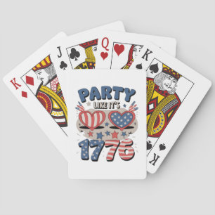 USA Party Like It's 1776, America, Independence Da Playing Cards