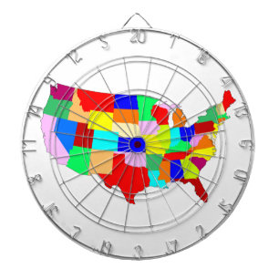 USA Patchwork Map Dartboard