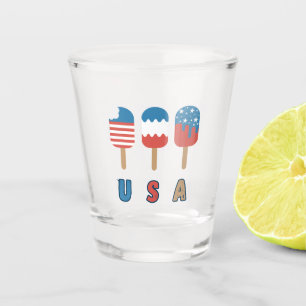 USA Patriot July 4th Independence Day Popsicles Shot Glass