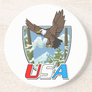 USA Patriot logo Coaster
