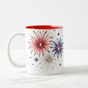 USA Patriotic 250th 4th of July celebration Two-T Two-Tone Coffee Mug