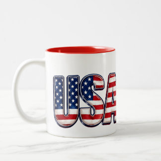 USA Patriotic 250th 4th of July celebration  Two-Tone Coffee Mug