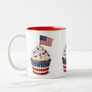 USA Patriotic 250th 4th of July celebration Two-Tone Coffee Mug