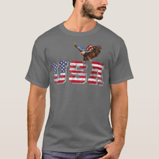 USA Patriotic 4th of July American Flag For Men Wo T-Shirt