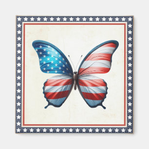 USA/patriotic 4th of July butterfly Magnet