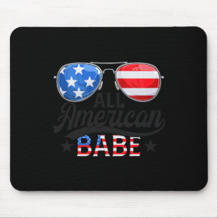 Usa Patriotic All American Boy Babe 4th Of July Mouse Mat