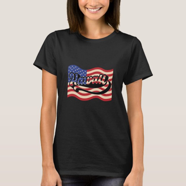 USA Patriotic America Hawaii T-Shirt (Front)