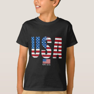 Usa patriotic american flag 4th of july america T-Shirt