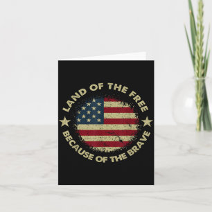 USA Patriotic American Flag 4th Of July Card