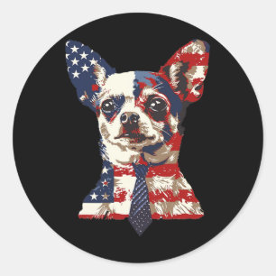 Usa Patriotic American Flag 4th Of July Us Classic Round Sticker