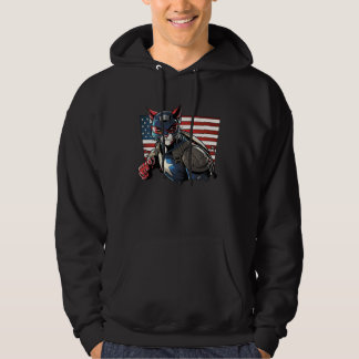 USA Patriotic American Flag Cat 4th Of July Hoodie