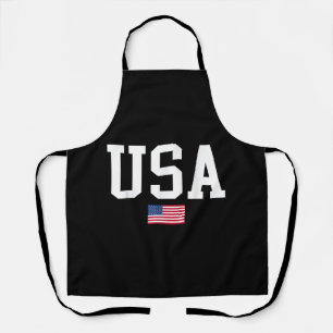 USA Patriotic American Flag For Men Women Kids Boy Apron
