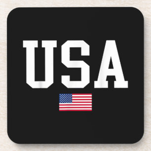 USA Patriotic American Flag For Men Women Kids Boy Coaster