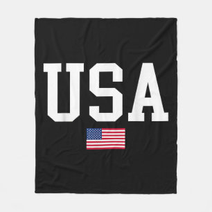USA Patriotic American Flag For Men Women Kids Boy Fleece Blanket