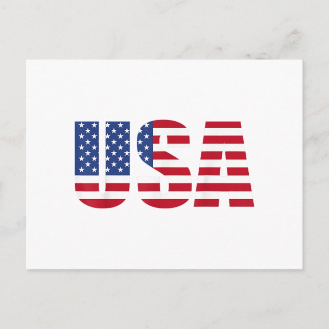 USA Patriotic American Flag For Men Women Kids Boy Holiday Postcard (Front)