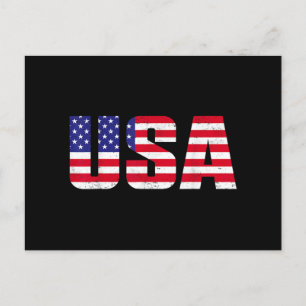 USA Patriotic American Flag For Men Women Kids Boy Holiday Postcard