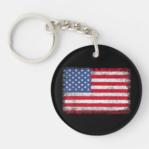 USA Patriotic American Flag For Men Women Kids Boy Key Ring