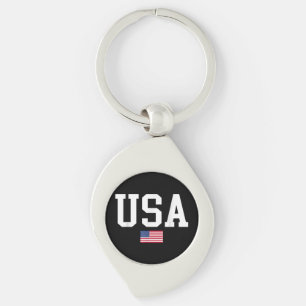 USA Patriotic American Flag For Men Women Kids Boy Key Ring