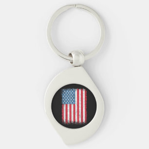 USA Patriotic American Flag For Men Women Kids Boy Key Ring