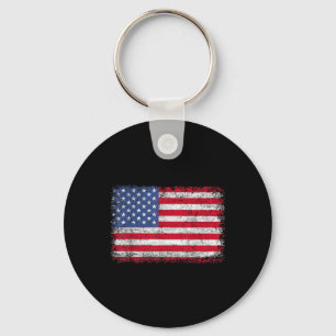Usa Patriotic American Flag For Men Women Kids Boy Key Ring
