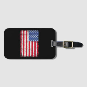 USA Patriotic American Flag For Men Women Kids Boy Luggage Tag
