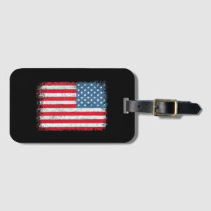 USA Patriotic American Flag For Men Women Kids Boy Luggage Tag