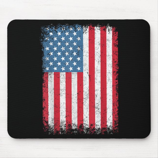 USA Patriotic American Flag For Men Women Kids Boy Mouse Mat (Front)