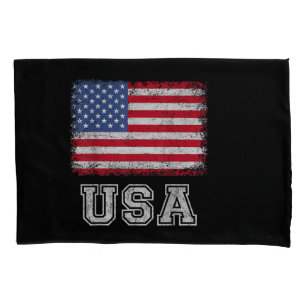 USA Patriotic American Flag For Men Women Kids Boy Pillowcase