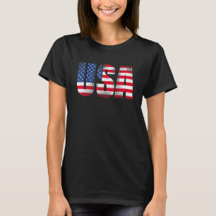 Usa Patriotic American Flag For Men Women Kids Boy T-Shirt