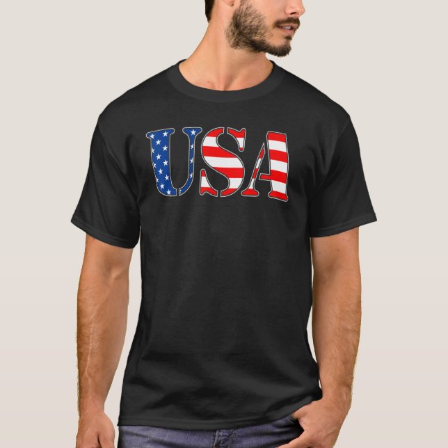 USA Patriotic American Flag For Men Women Kids Boy T-Shirt (Front)