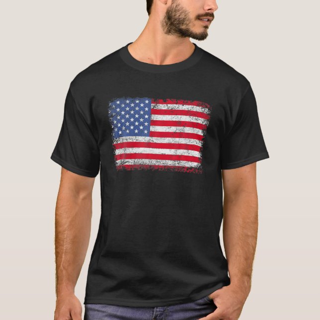USA Patriotic American Flag For Men Women Kids Boy T-Shirt (Front)