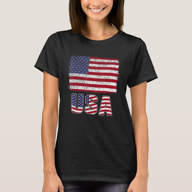 USA Patriotic American Flag For Men Women Kids Boy T-Shirt (Front)