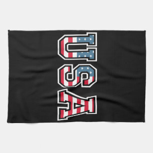 USA Patriotic American Flag For Men Women Kids Boy Tea Towel