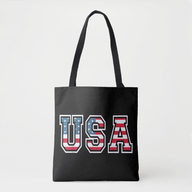 USA Patriotic American Flag For Men Women Kids Boy Tote Bag (Front)