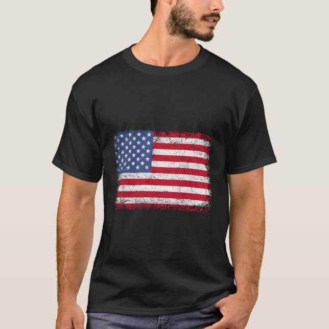 Usa Patriotic American Flag For Us T-Shirt (Front)