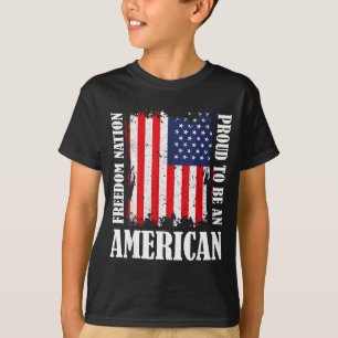 Usa Patriotic American Flag Freedom Design T-Shirt