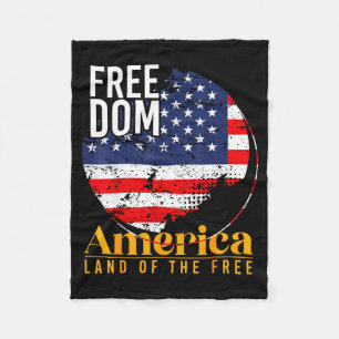 Usa patriotic - american flag freedom - pride fleece blanket